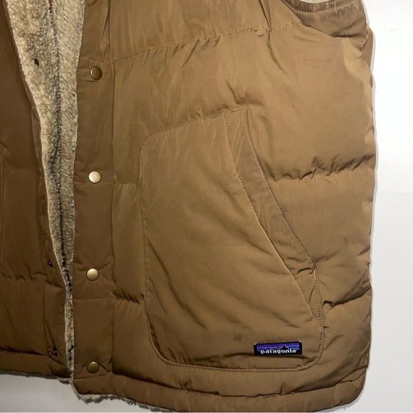 Patagonia Bivy Down Vest Reversible Size Brown and Orange Size 2X - Picture 11 of 15